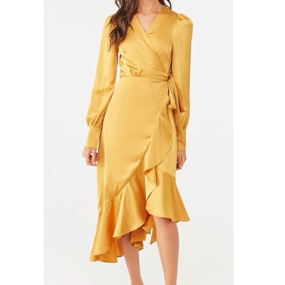 Satin Wrap Dress